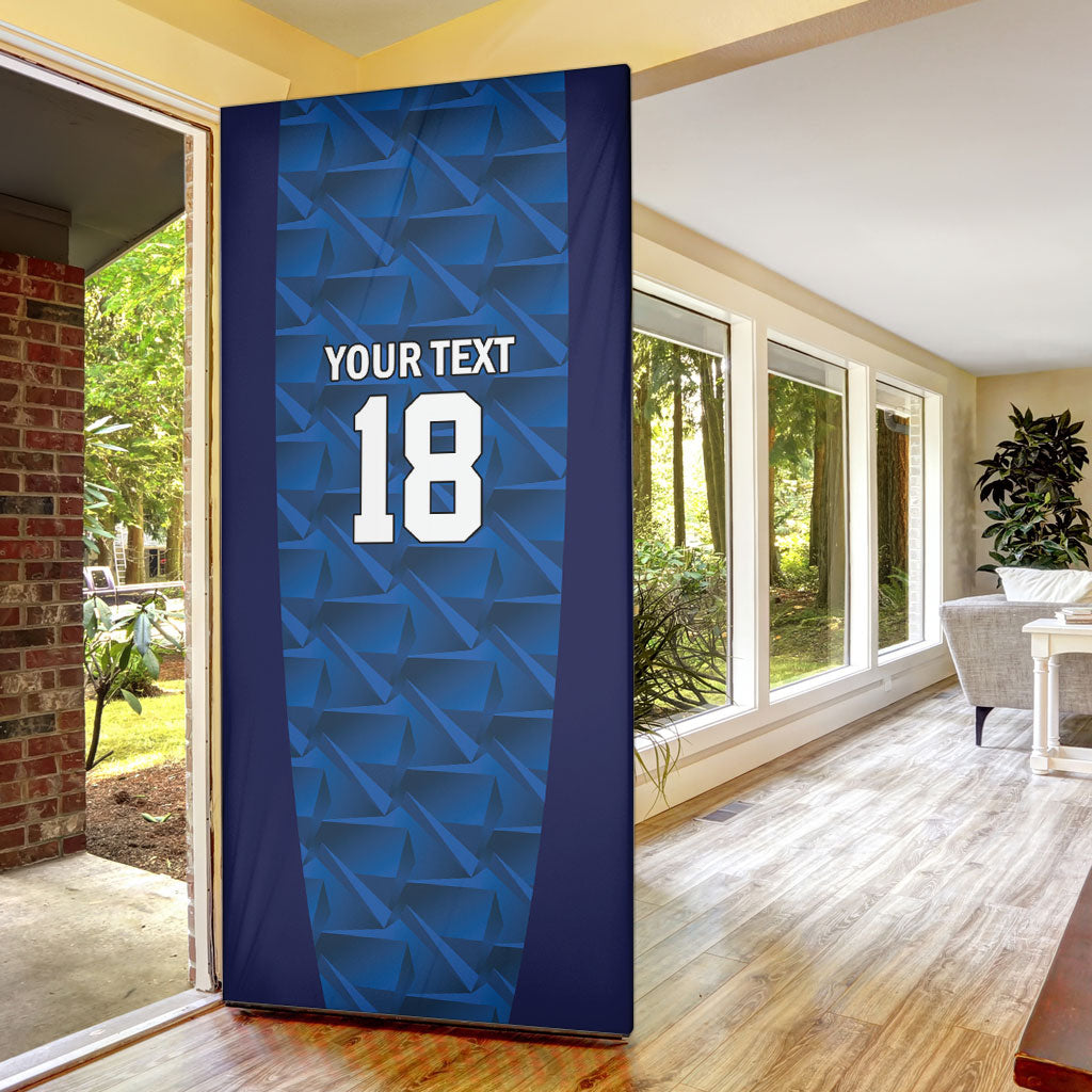 Custom Cape Verde Football 2026 Door Cover Atlantic Blue Sharks Heritage