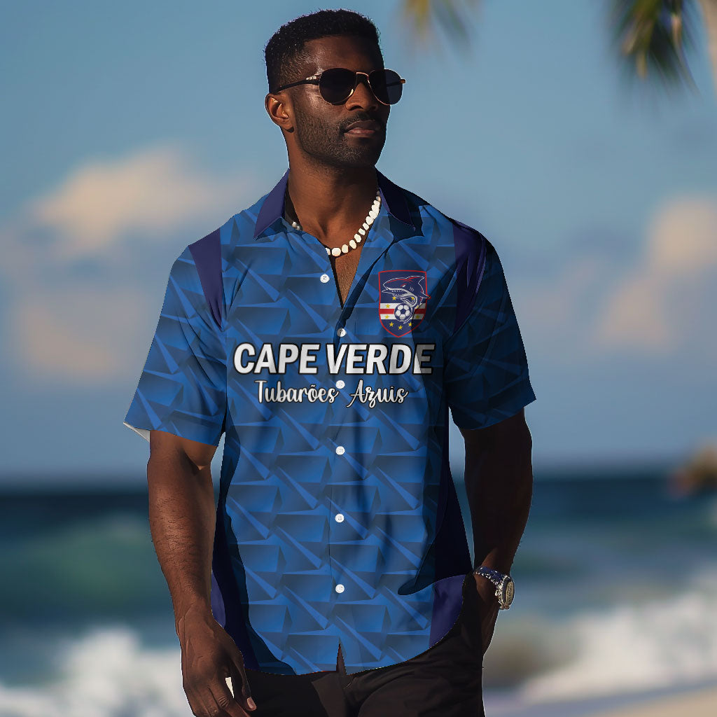 Custom Cape Verde Football 2026 Hawaiian Shirt Atlantic Blue Sharks Heritage