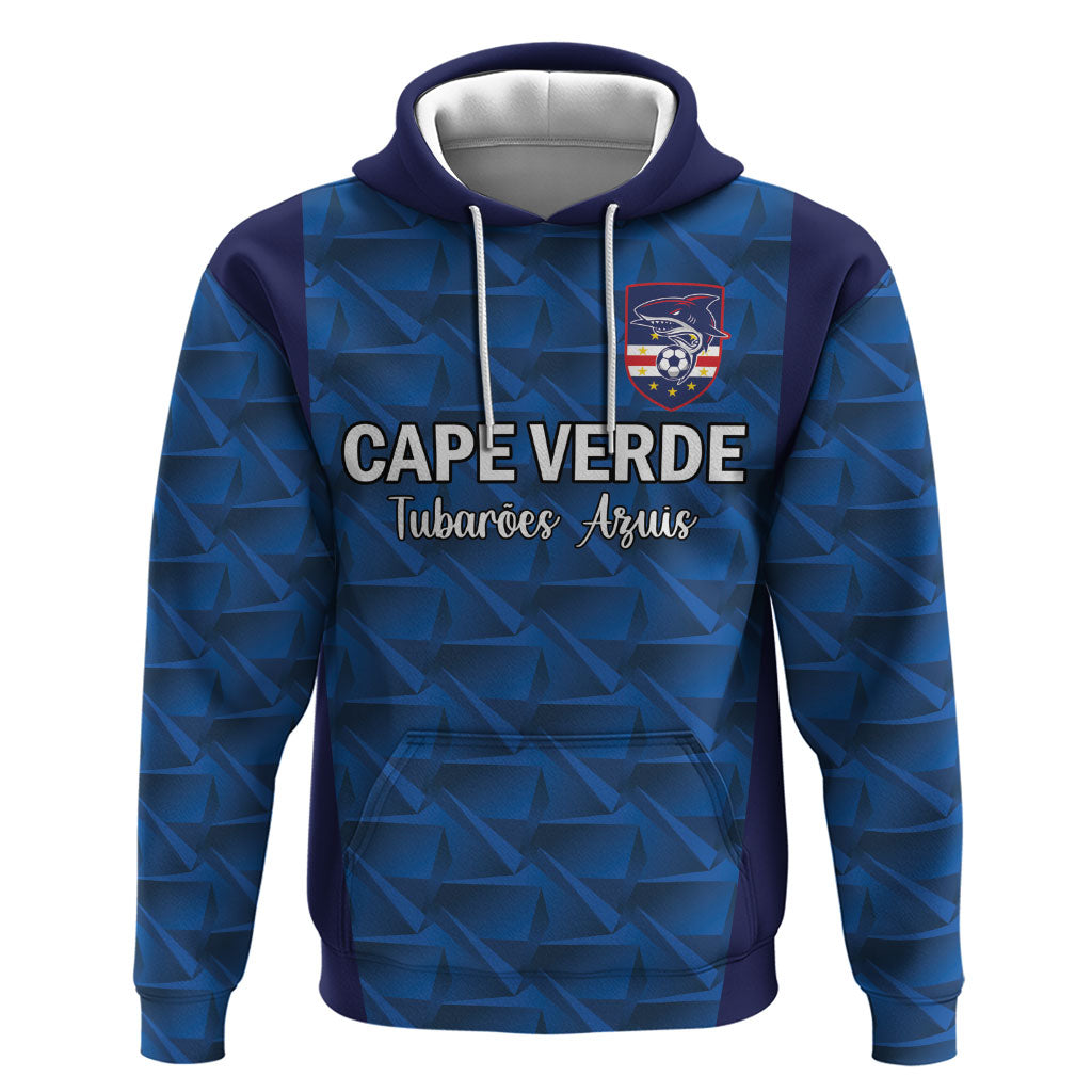 Custom Cape Verde Football 2026 Hoodie Atlantic Blue Sharks Heritage