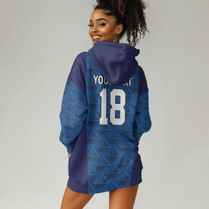 Custom Cape Verde Football 2026 Hoodie Dress Atlantic Blue Sharks Heritage