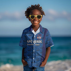 Custom Cape Verde Football 2026 Kid Hawaiian Shirt Atlantic Blue Sharks Heritage