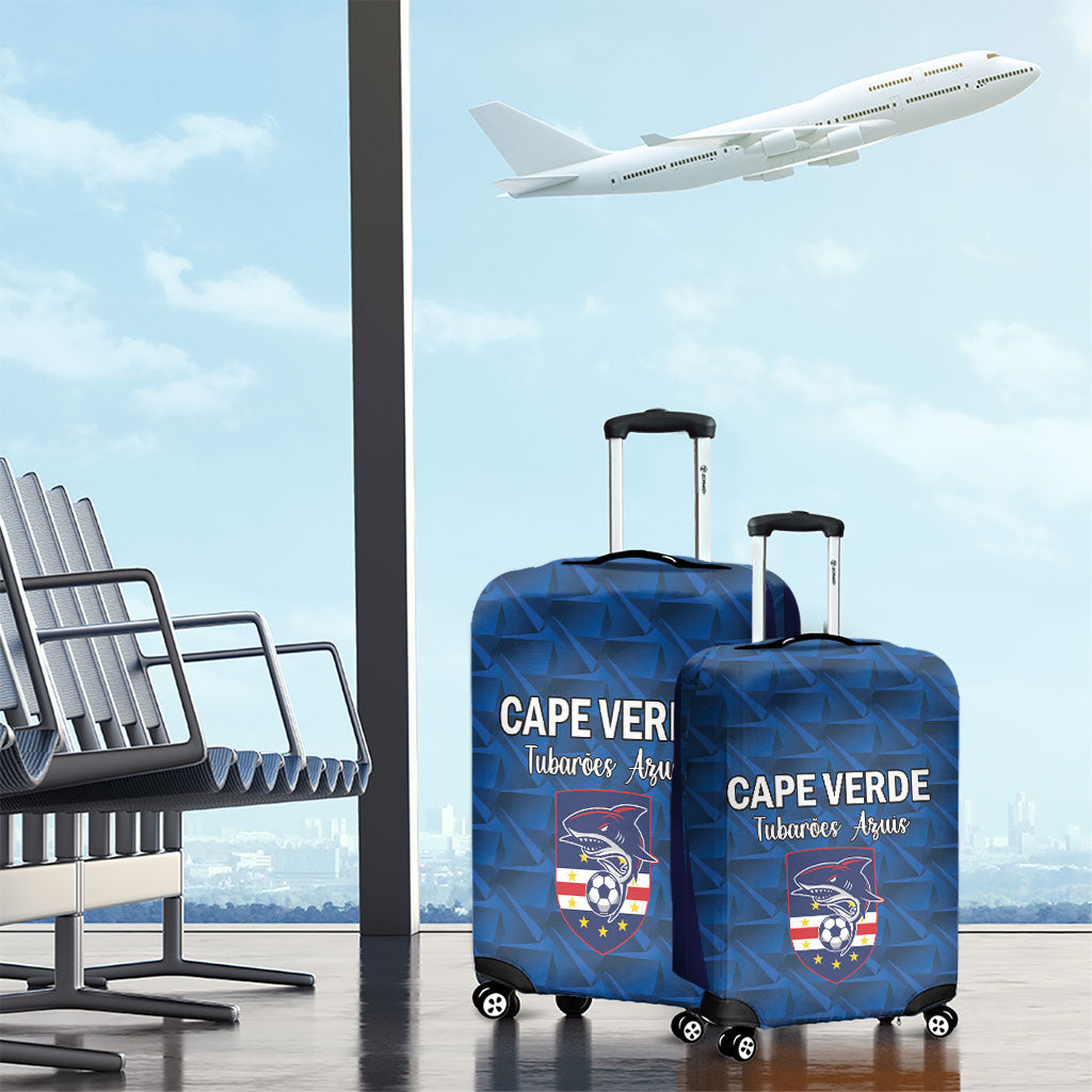 Cape Verde Football 2026 Luggage Cover Atlantic Blue Sharks Heritage