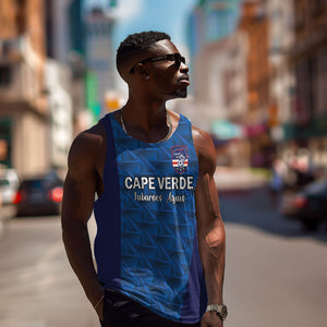 Custom Cape Verde Football 2026 Men Tank Top Atlantic Blue Sharks Heritage
