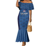 Custom Cape Verde Football 2026 Mermaid Dress Atlantic Blue Sharks Heritage