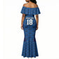 Custom Cape Verde Football 2026 Mermaid Dress Atlantic Blue Sharks Heritage