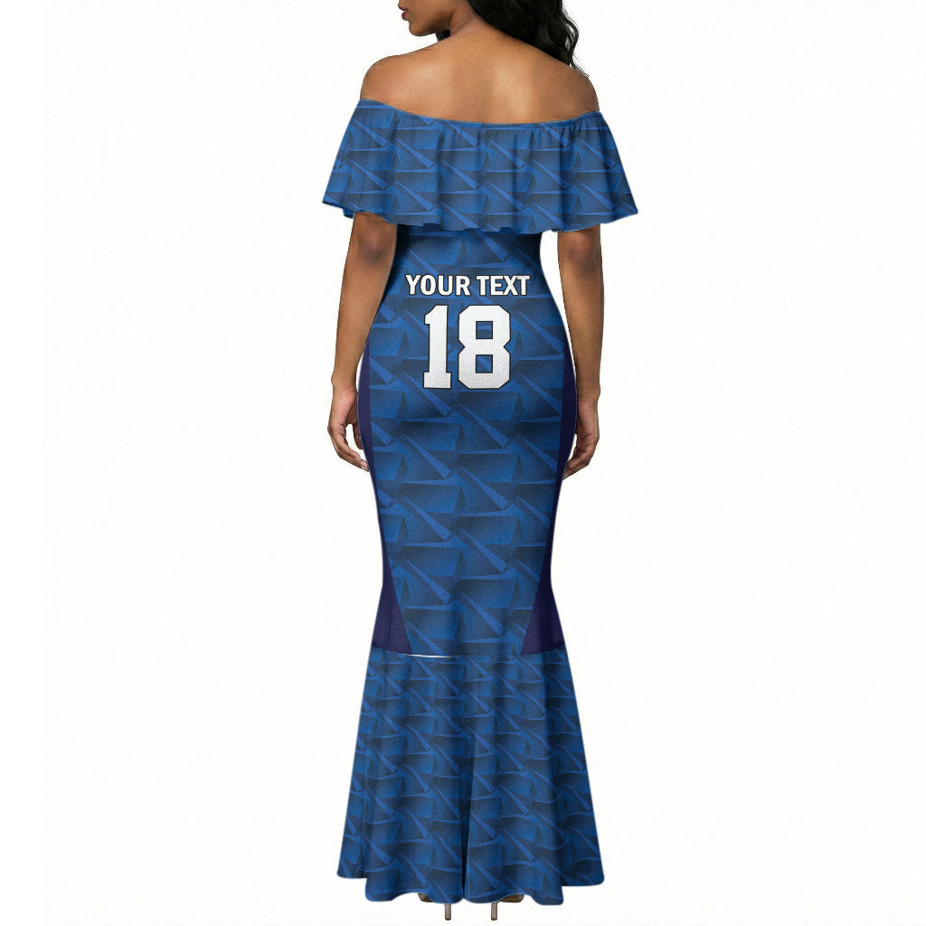 Custom Cape Verde Football 2026 Mermaid Dress Atlantic Blue Sharks Heritage
