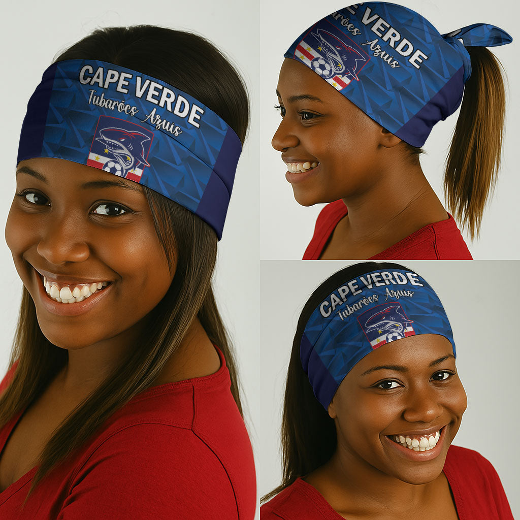 Cape Verde Football 2026 Neck Gaiter Atlantic Blue Sharks Heritage