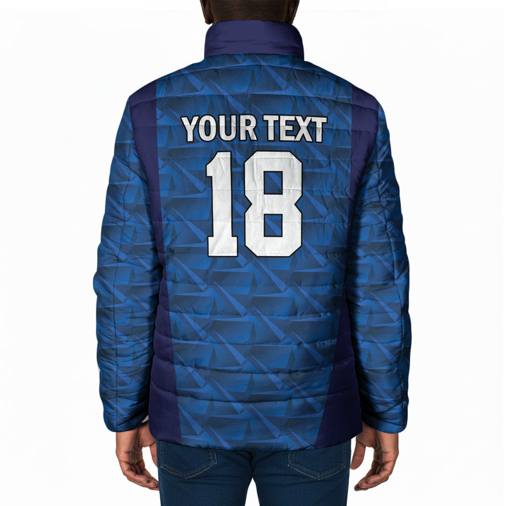 Custom Cape Verde Football 2026 Padded Jacket Atlantic Blue Sharks Heritage
