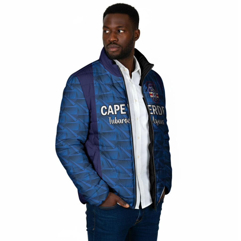 Custom Cape Verde Football 2026 Padded Jacket Atlantic Blue Sharks Heritage