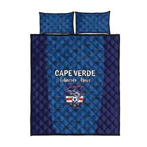 Cape Verde Football 2026 Quilt Bed Set Atlantic Blue Sharks Heritage