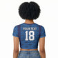 Custom Cape Verde Football 2026 Raglan Cropped T shirt Atlantic Blue Sharks Heritage