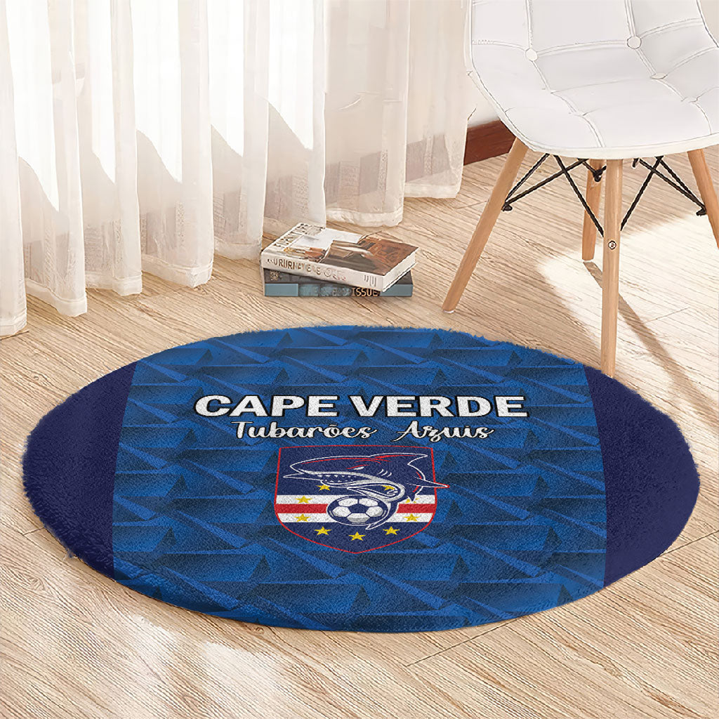 Cape Verde Football 2026 Round Carpet Atlantic Blue Sharks Heritage
