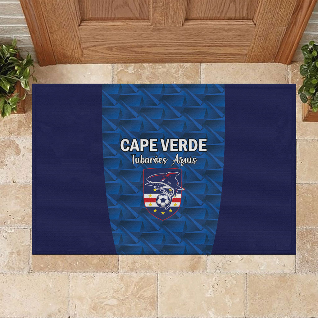 Cape Verde Football 2026 Rubber Doormat Atlantic Blue Sharks Heritage