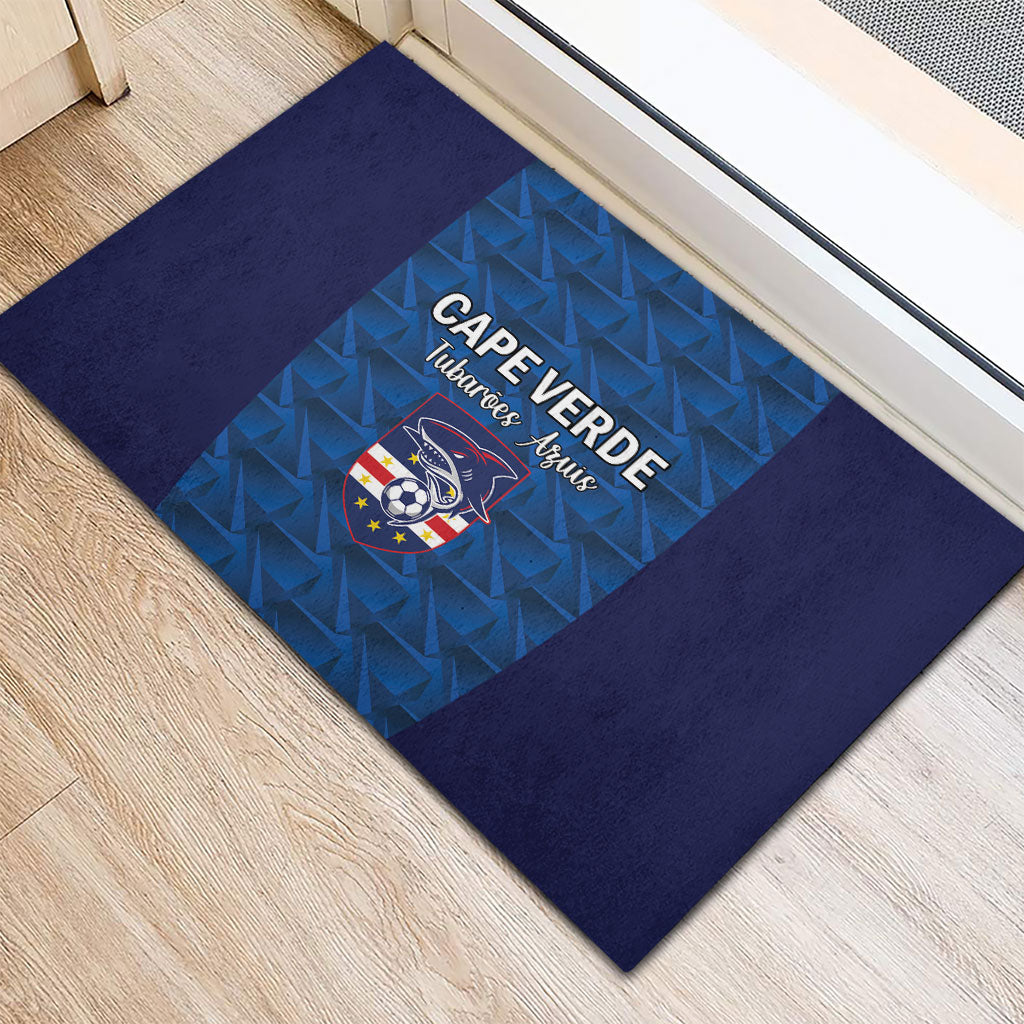 Cape Verde Football 2026 Rubber Doormat Atlantic Blue Sharks Heritage