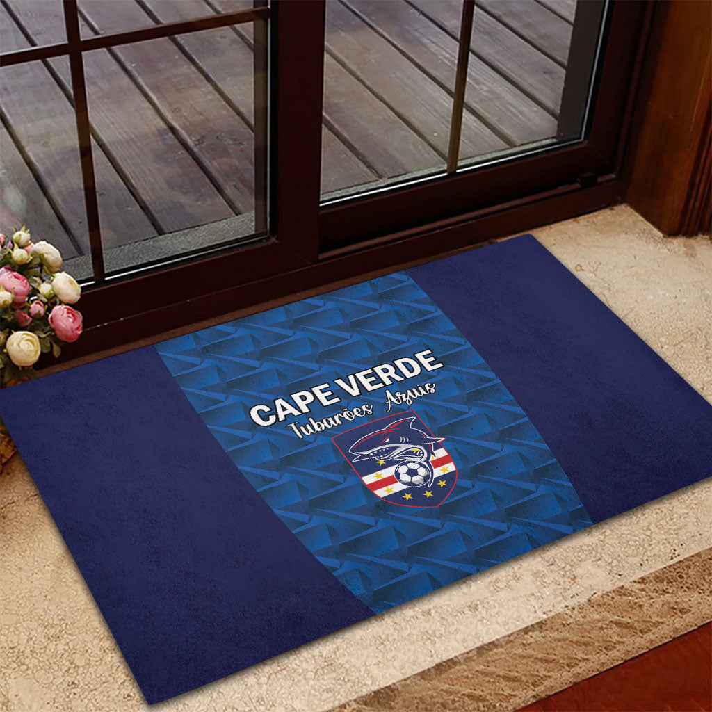 Cape Verde Football 2026 Rubber Doormat Atlantic Blue Sharks Heritage