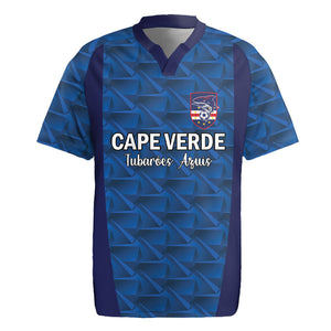 Custom Cape Verde Football 2026 Rugby Jersey Atlantic Blue Sharks Heritage
