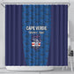 Cape Verde Football 2026 Shower Curtain Atlantic Blue Sharks Heritage
