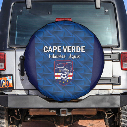 Cape Verde Football 2026 Spare Tire Cover Atlantic Blue Sharks Heritage