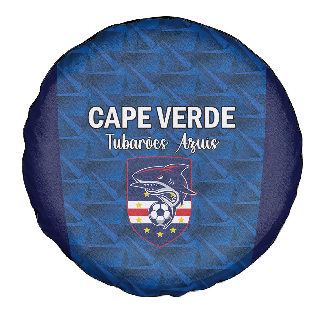 Cape Verde Football 2026 Spare Tire Cover Atlantic Blue Sharks Heritage