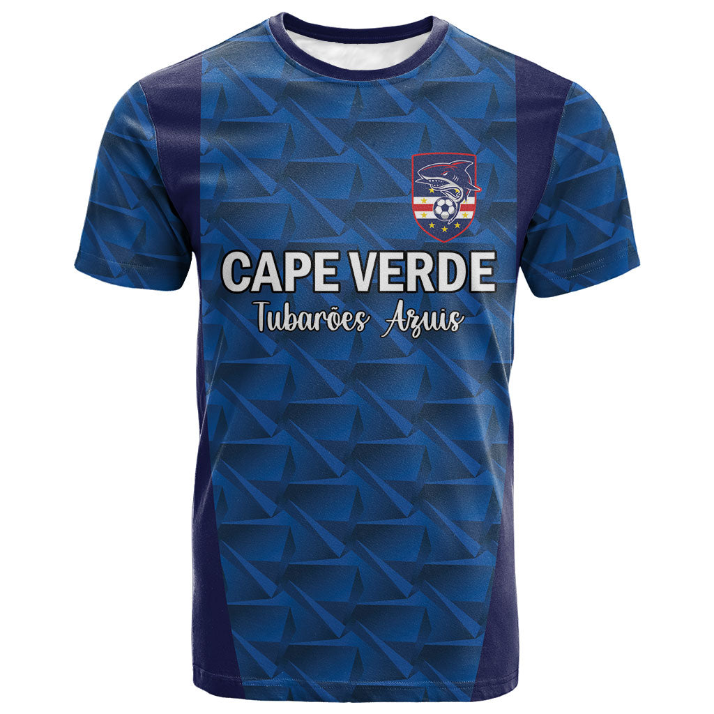 Custom Cape Verde Football 2026 T shirt Atlantic Blue Sharks Heritage