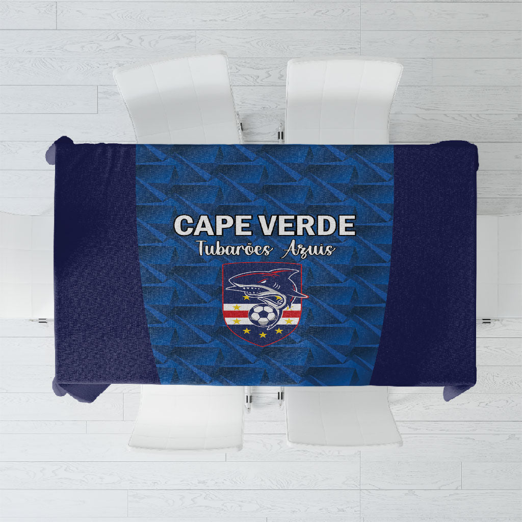Cape Verde Football 2026 Tablecloth Atlantic Blue Sharks Heritage