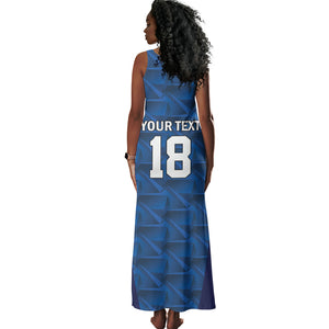 Custom Cape Verde Football 2026 Tank Maxi Dress Atlantic Blue Sharks Heritage