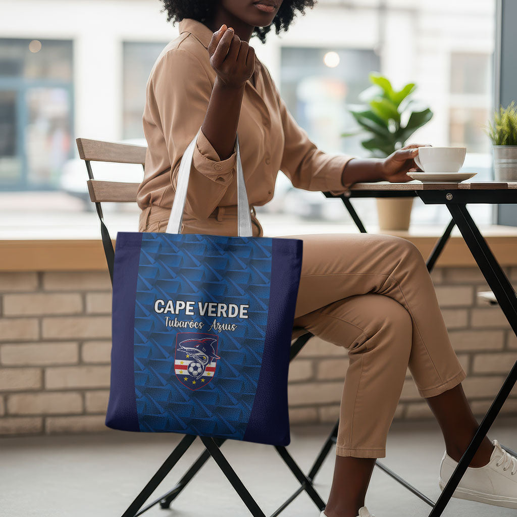 Cape Verde Football 2026 Tote Bag Atlantic Blue Sharks Heritage