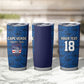 Custom Cape Verde Football 2026 Tumbler Cup Atlantic Blue Sharks Heritage