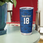 Custom Cape Verde Football 2026 Tumbler Cup Atlantic Blue Sharks Heritage
