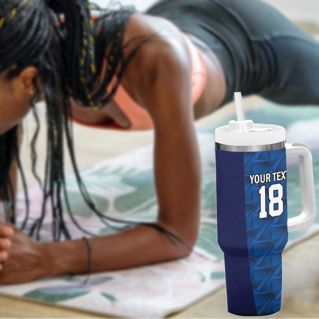 Custom Cape Verde Football 2026 Tumbler With Handle Atlantic Blue Sharks Heritage