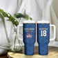 Custom Cape Verde Football 2026 Tumbler With Handle Atlantic Blue Sharks Heritage