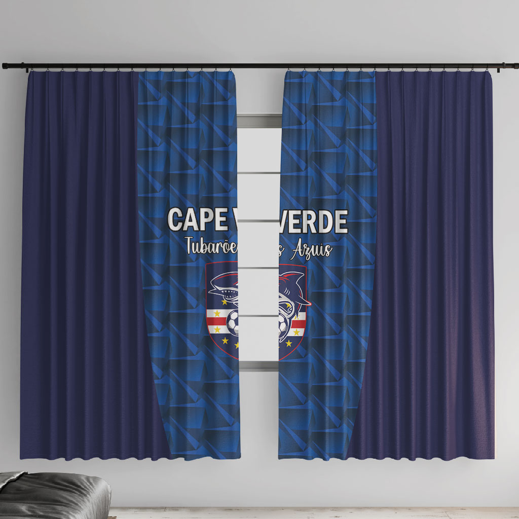 Cape Verde Football 2026 Window Curtain Atlantic Blue Sharks Heritage