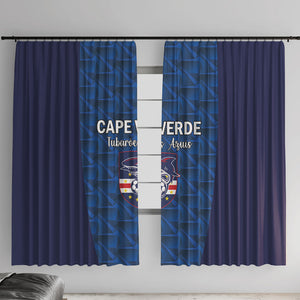 Cape Verde Football 2026 Window Curtain Atlantic Blue Sharks Heritage