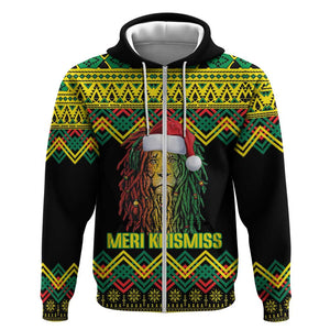 Black Jamaican Christmas Hoodie Reggae Lion With Kente Pattern