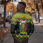 Black Jamaican Christmas Sweatshirt Reggae Lion With Kente Pattern