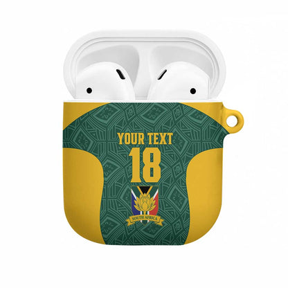 Custom South Africa Soccer AirPods Case Bafana Bafana Spirit African Pattern - African Pride