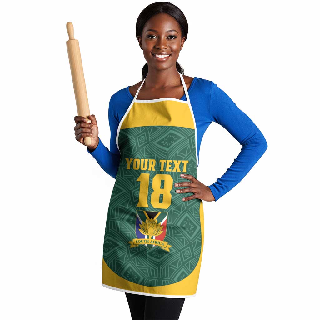 Custom South Africa Soccer Apron Bafana Bafana Spirit African Pattern - African Pride