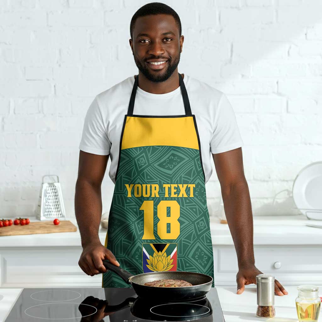 Custom South Africa Soccer Apron Bafana Bafana Spirit African Pattern - African Pride