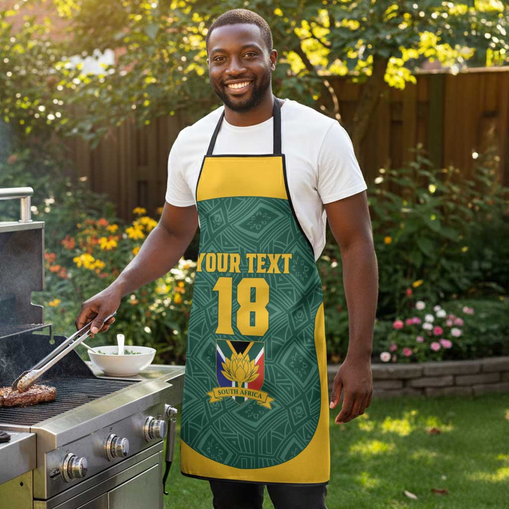 Custom South Africa Soccer Apron Bafana Bafana Spirit African Pattern - African Pride