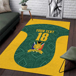 Custom South Africa Soccer Area Rug Bafana Bafana Spirit African Pattern - African Pride
