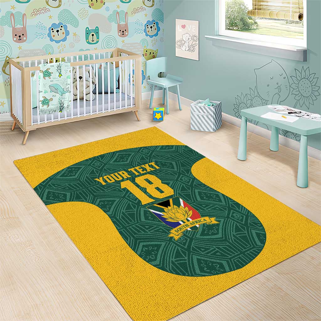 Custom South Africa Soccer Area Rug Bafana Bafana Spirit African Pattern - African Pride