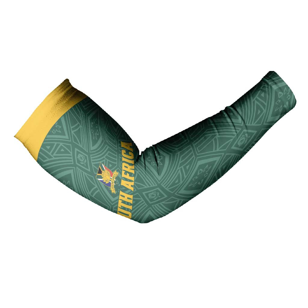Custom South Africa Soccer Arm Sleeves Bafana Bafana Spirit African Pattern - African Pride