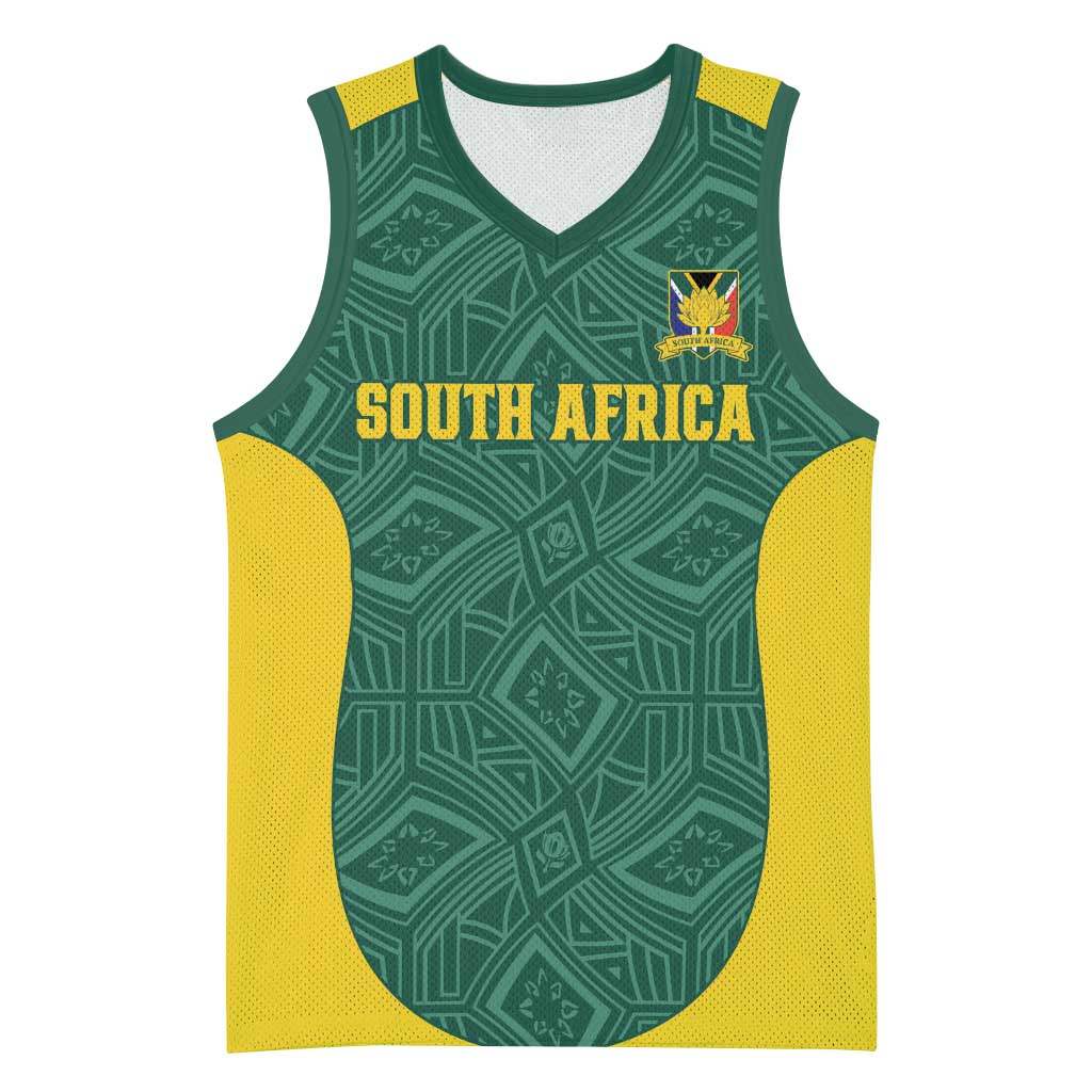 Custom South Africa Soccer Basketball Jersey Bafana Bafana Spirit African Pattern - African Pride