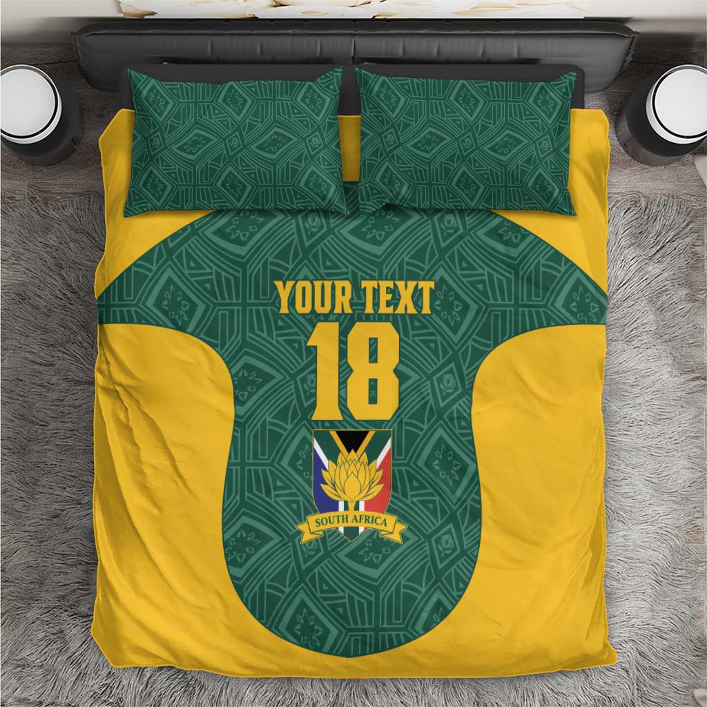Custom South Africa Soccer Bedding Set Bafana Bafana Spirit African Pattern - African Pride