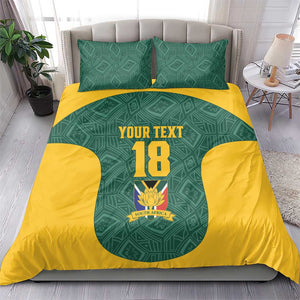 Custom South Africa Soccer Bedding Set Bafana Bafana Spirit African Pattern - African Pride