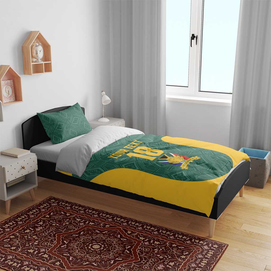 Custom South Africa Soccer Bedding Set Bafana Bafana Spirit African Pattern - African Pride