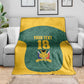 Custom South Africa Soccer Blanket Bafana Bafana Spirit African Pattern - African Pride