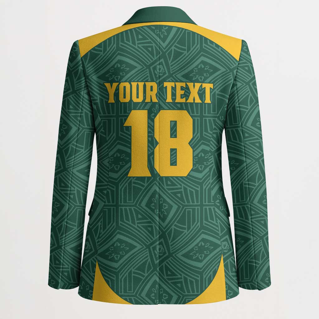 Custom South Africa Soccer Blazer Bafana Bafana Spirit African Pattern - African Pride