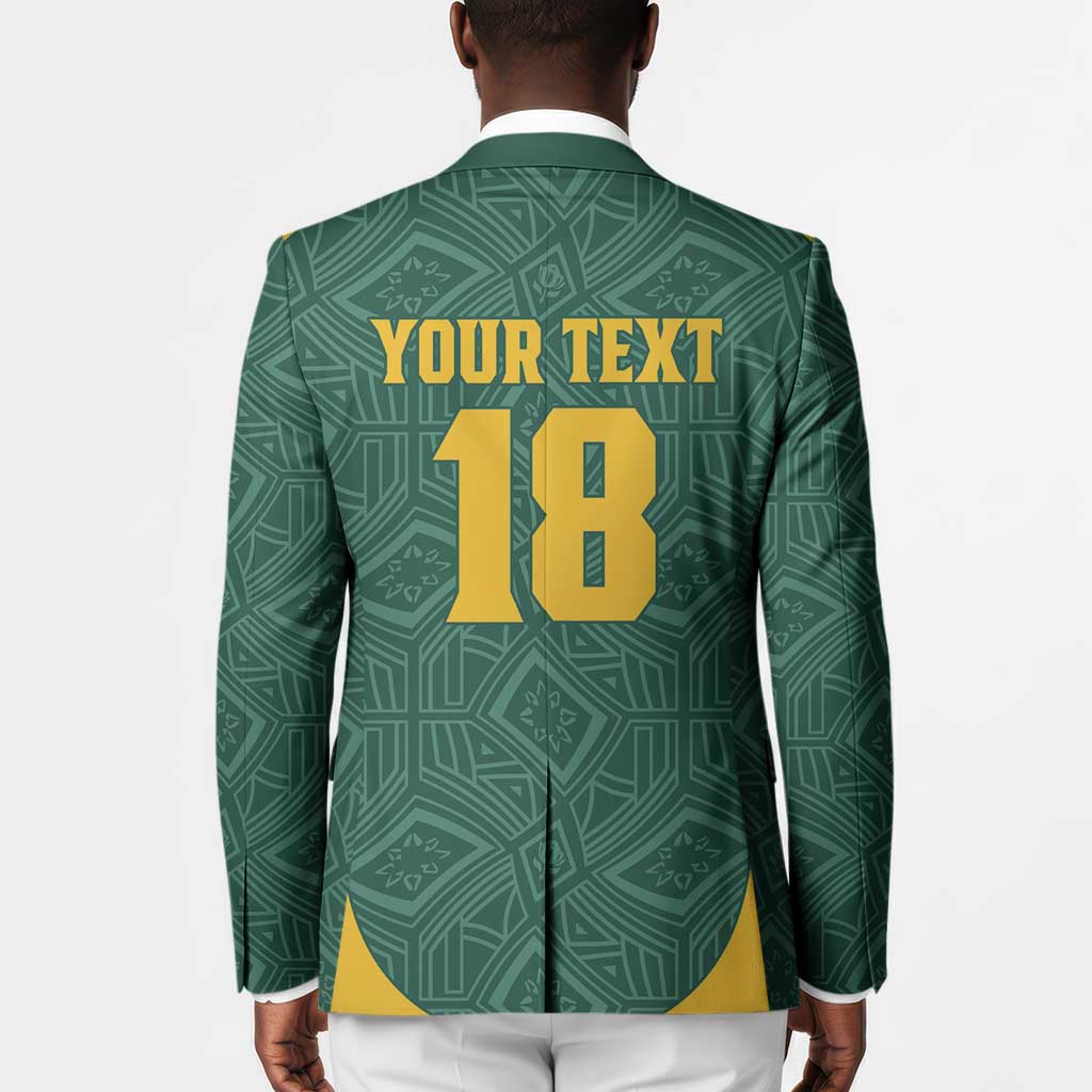 Custom South Africa Soccer Blazer Bafana Bafana Spirit African Pattern - African Pride