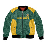 Custom South Africa Soccer Bomber Jacket Bafana Bafana Spirit African Pattern - African Pride
